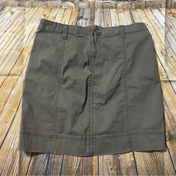 Hayden Los Angeles Green Cotton Stretch Tie Up Zip Back Mini Skirt - Picture 3 of 5